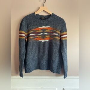 Pendleton Heritage Wool Crewneck Sweater Women’s Large Aztec Outdoor Cozy